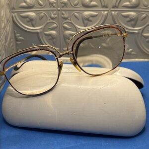 Gold Square Eyeglasses